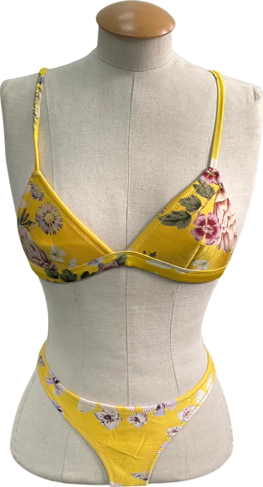 Triangl Bikinis Yellow Delilah Bikini Set UK S