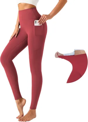 UNACOO Yoga Pants for Women High Waisted Tummy Control Yoga Pants with Pockets Elasticity Yoga Legging