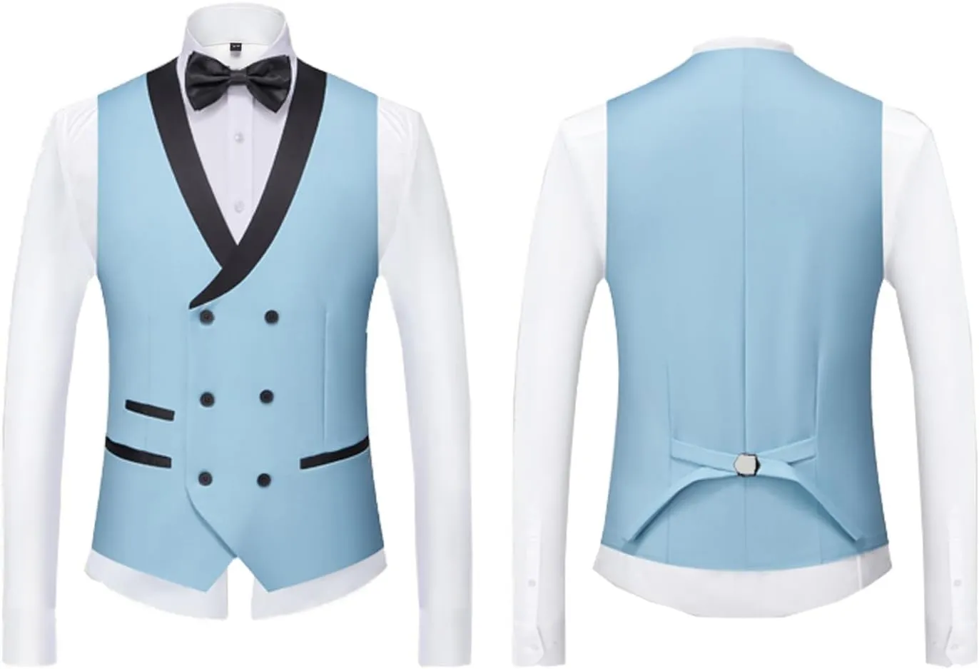 UNINUKOO Men's 3 Piece Suit Formal Dinner Classic Wedding Prom Regular Fit Peak Lapel Tuxedo for Men