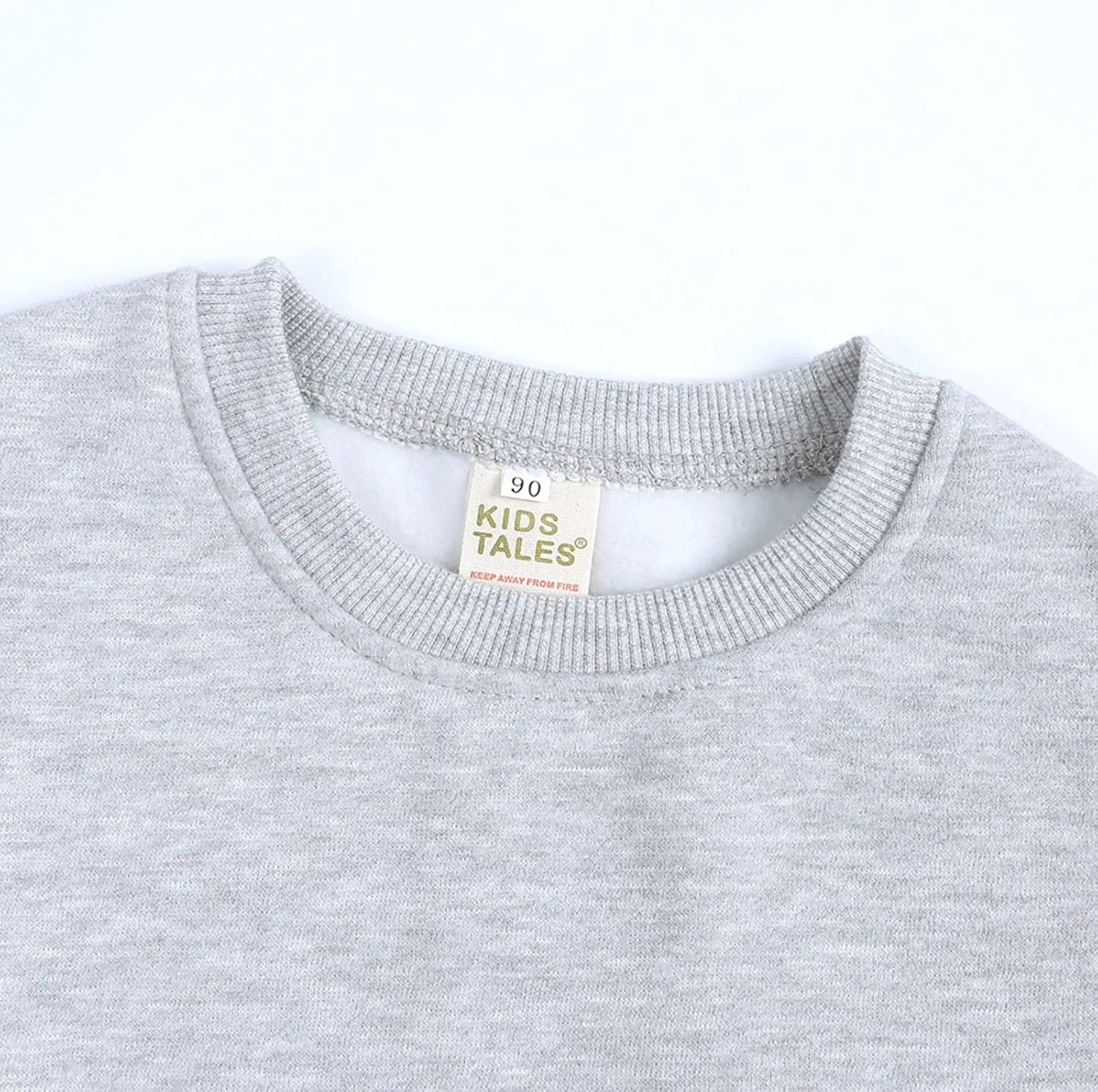 Unisex Kids Solid Fleece Tops Cotton Pullover Sweatshirt T-Shirt Toddler Crewneck Long Sleeve Sweater Blouse