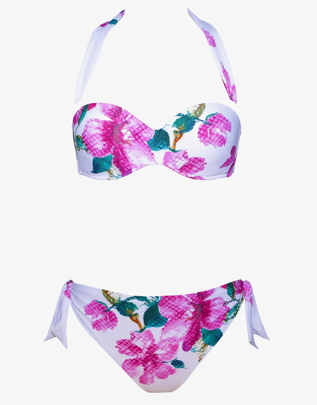 Valeria Moulded Bandeau Bikini Set - Floral