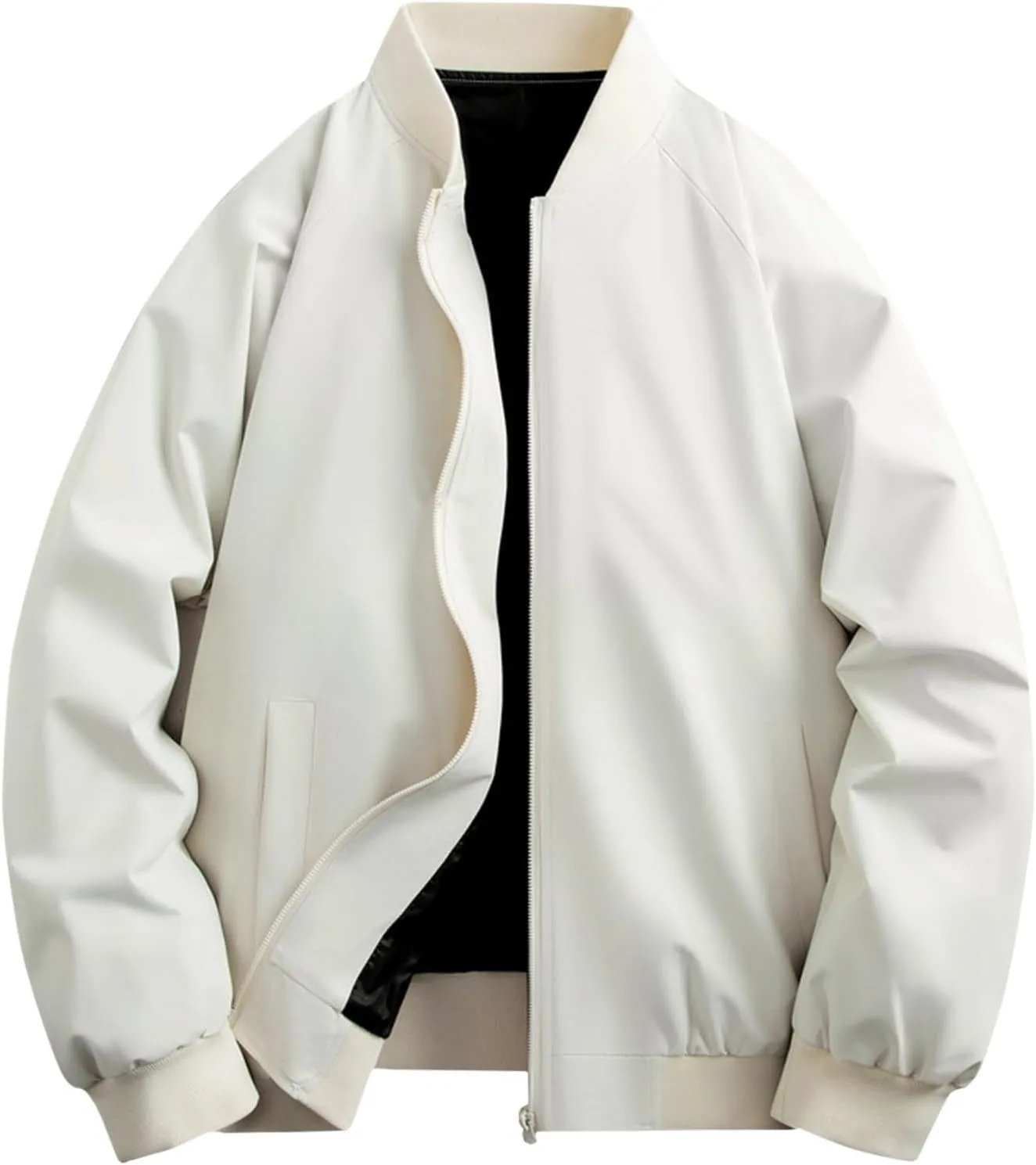 Varsity Jacket Men Casual Mens Windbreaker Jackets Lightweight Fashion Zip Up Jacket Mens Bomber Jacket Coat
