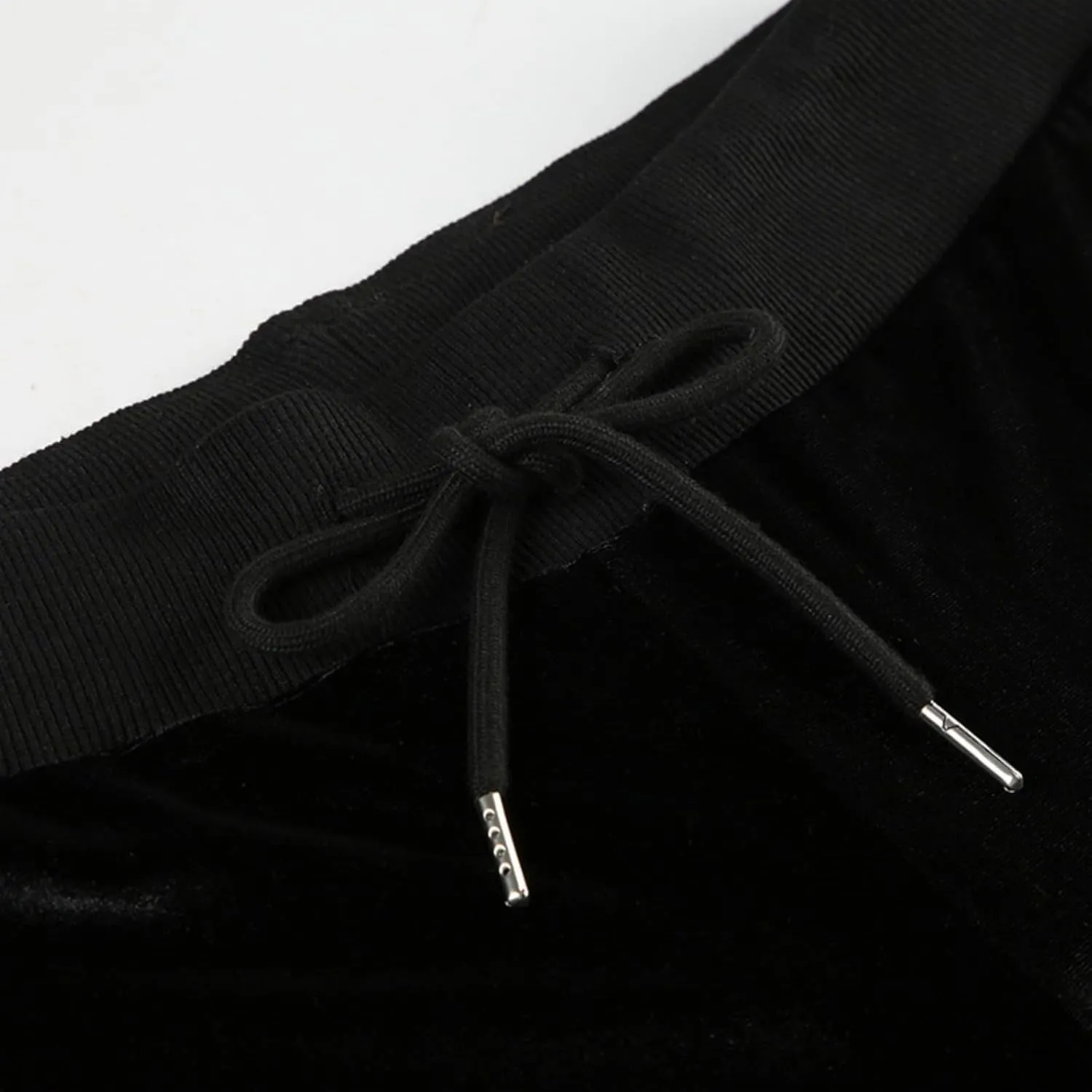 Velvet Star Rhinestone Flare Pants for Women, Bootcut Low Rise Drawstring Bell Bottoms, Y2K Streetwear