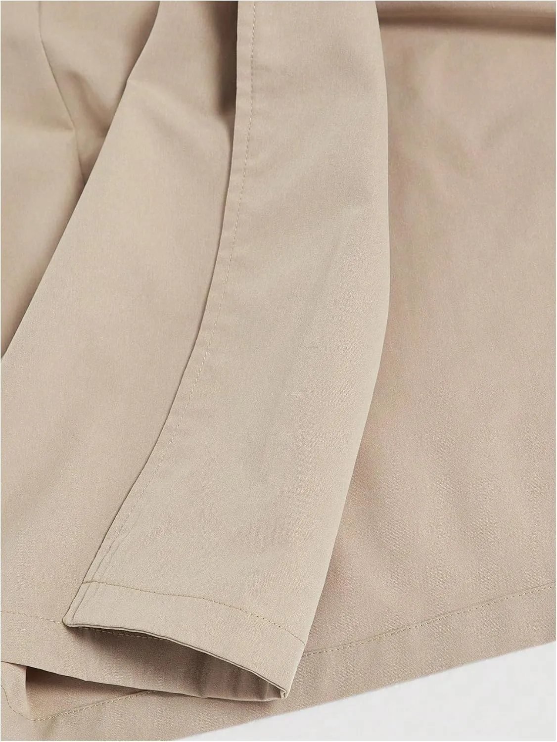 Verdusa Women's Double Breasted Trench Coats Lapel Collar Sleeveless Belted Vest Jacket