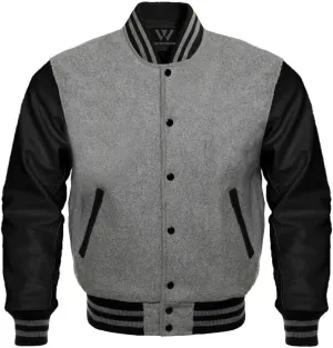 Waah Baseball letterman Varsity Jackets Genuine Leather Sleeves Multi wool colors