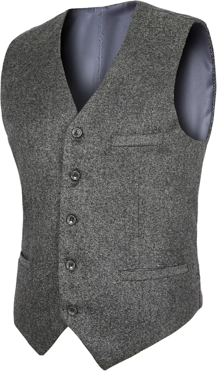 WEEN CHARM Men's Slim Fit 3 Piece Tuxedo Suit One Button Shawl Lapel Blazer Jacket Vest Pants Set