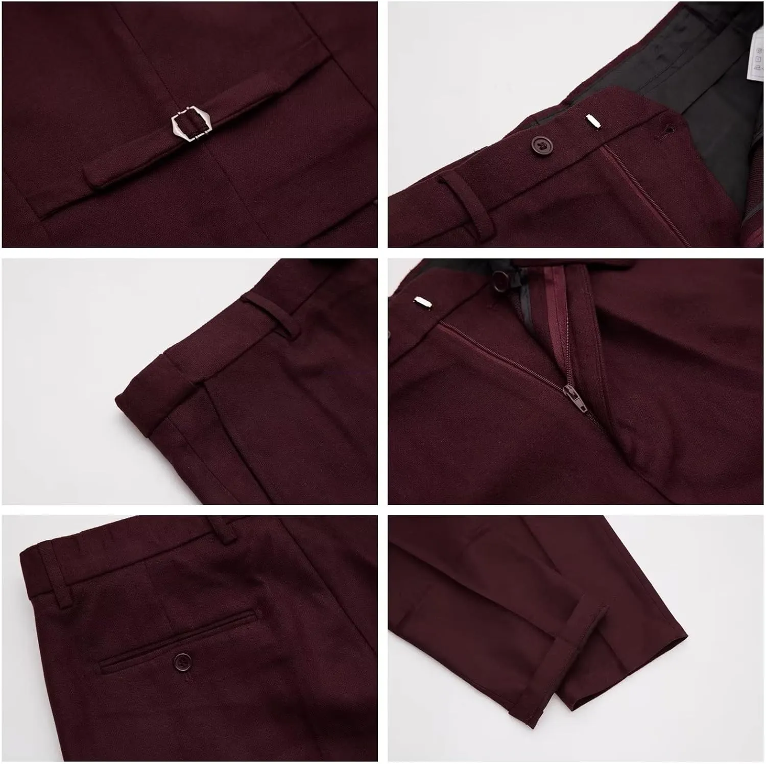 WEEN CHARM Men's Slim Fit 3 Piece Tuxedo Suit One Button Shawl Lapel Blazer Jacket Vest Pants Set