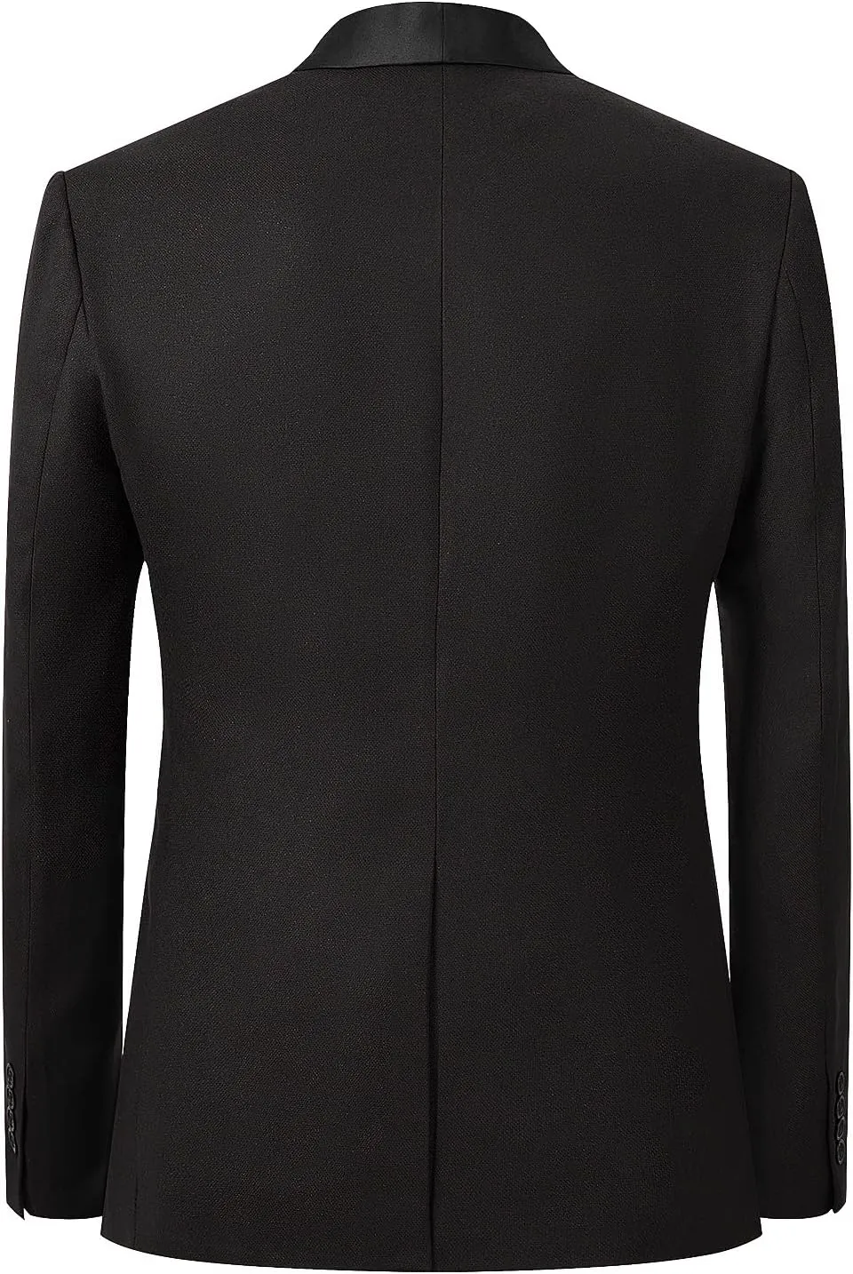 WEEN CHARM Men's Slim Fit 3 Piece Tuxedo Suit One Button Shawl Lapel Blazer Jacket Vest Pants Set