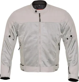 WICKED STOCK Mens Motorcycle Jacket-Air Mesh Biker Jacket Men-Dual Sport Motorcycle Armor-Motorcycle Gear for Men-Gray