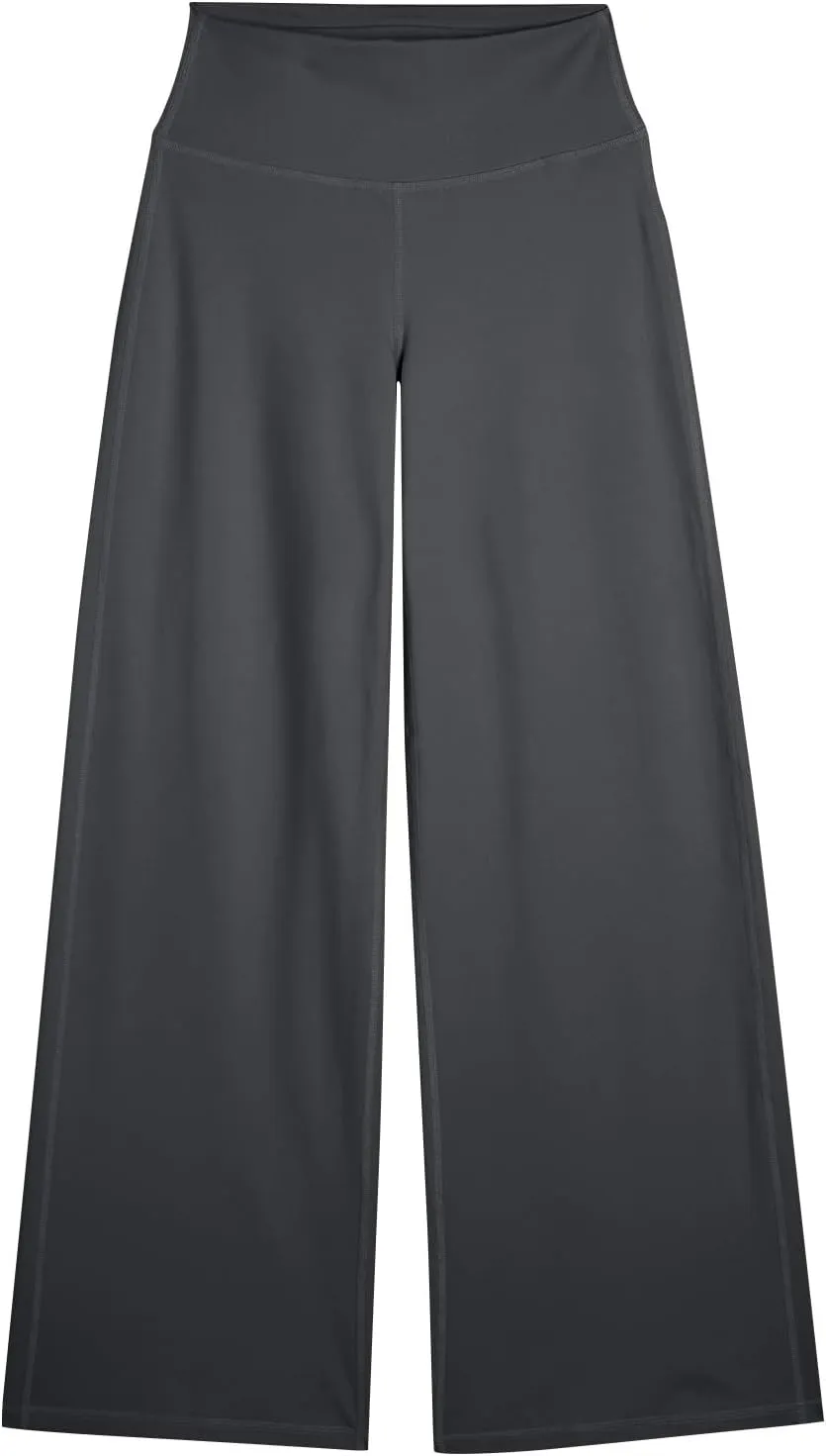 Wide Leg Pants for Women Soft Stretchy Tummy Control Yoga Pants Athletic Workout Pants Cozy Bootcut Leggings Trousers