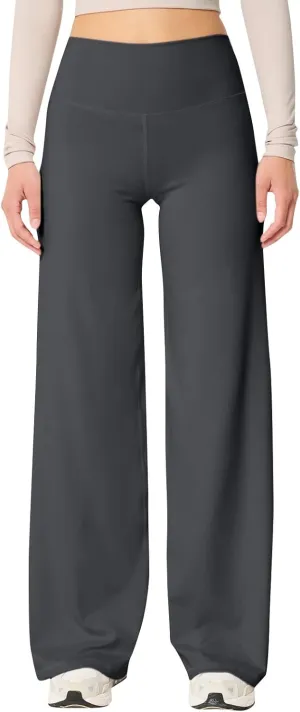 Wide Leg Yoga Pants for Women Stretchy Tummy Control Leggings Soft Athletic Workout Pants Bootcut Flowy Pants Trouser