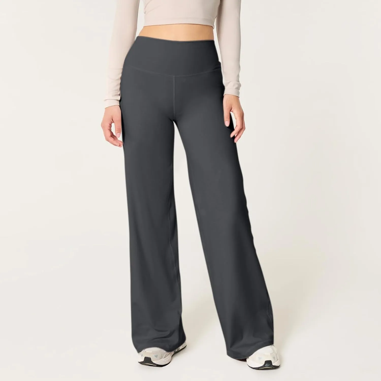 Wide Leg Yoga Pants for Women Stretchy Tummy Control Leggings Soft Athletic Workout Pants Bootcut Flowy Pants Trouser