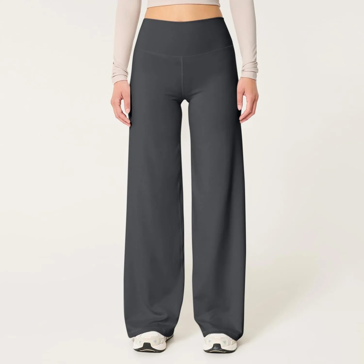 Wide Leg Yoga Pants for Women Stretchy Tummy Control Leggings Soft Athletic Workout Pants Bootcut Flowy Pants Trouser