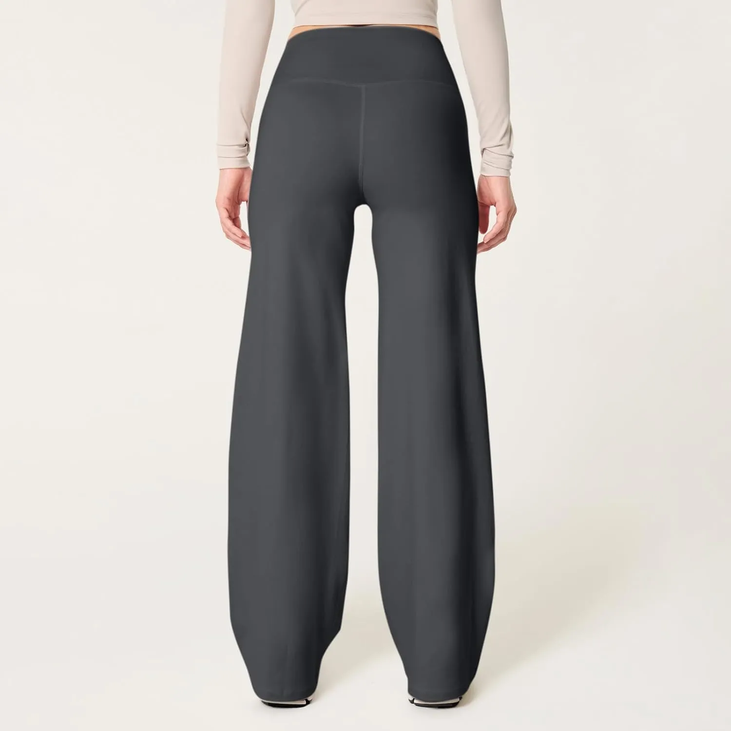 Wide Leg Yoga Pants for Women Stretchy Tummy Control Leggings Soft Athletic Workout Pants Bootcut Flowy Pants Trouser