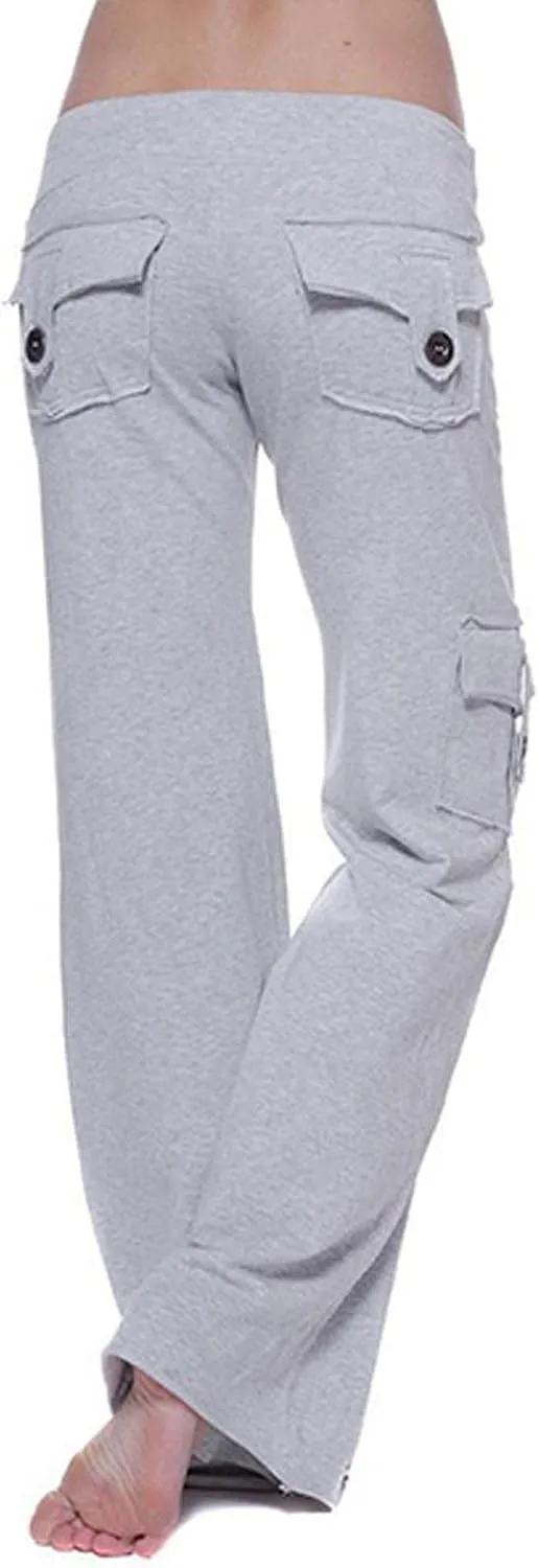 Wide Leg Yoga Pants Trouser Style Women Bootcut Flare Leggings High Waisted Workout Casual Plus Size Cargo Yoga Pant