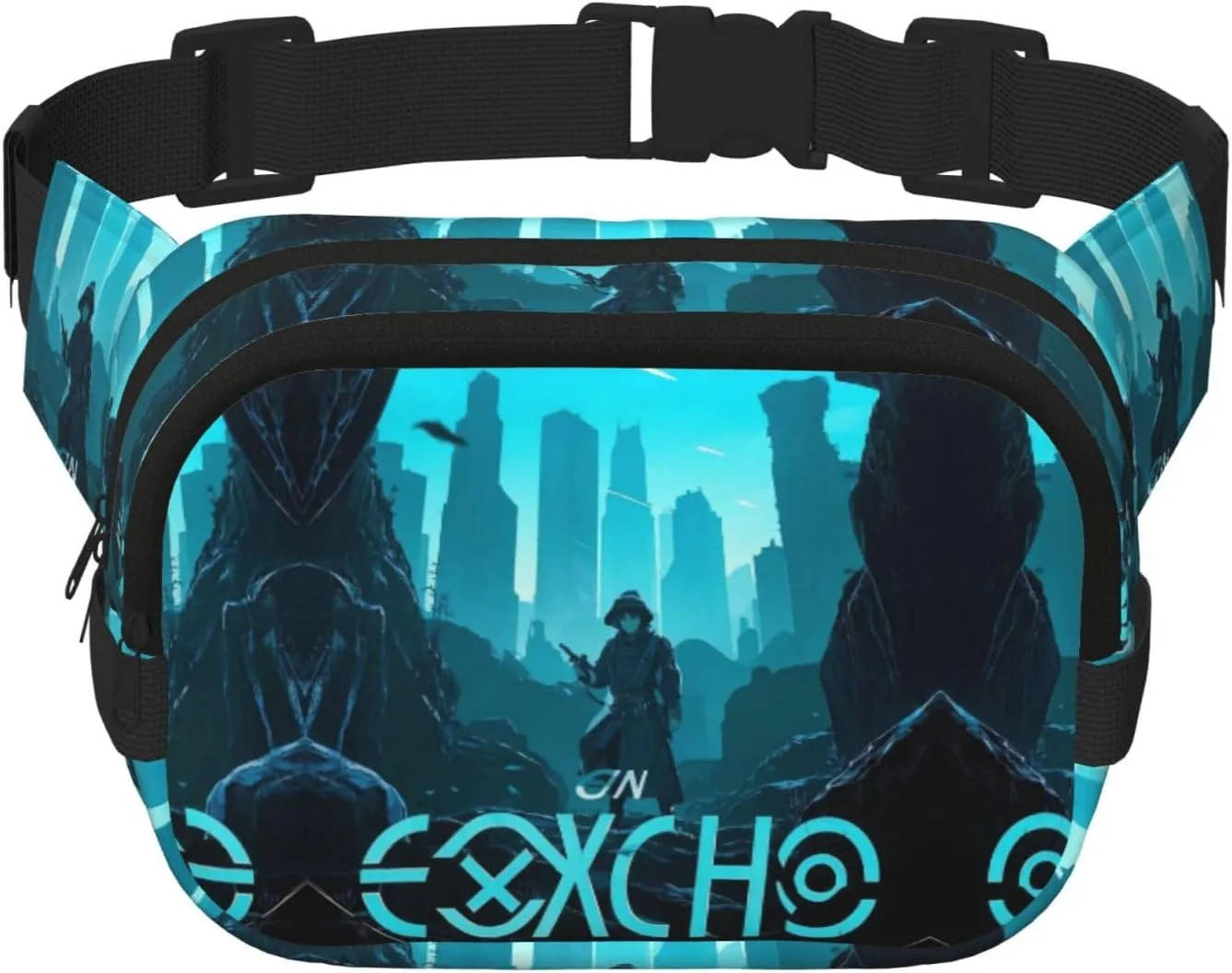Wild Echo Print Crossbody Waist Bag, Adjustable Everywhere Fanny Packs for Men&Women/Traveling/Outdoors/Hiking