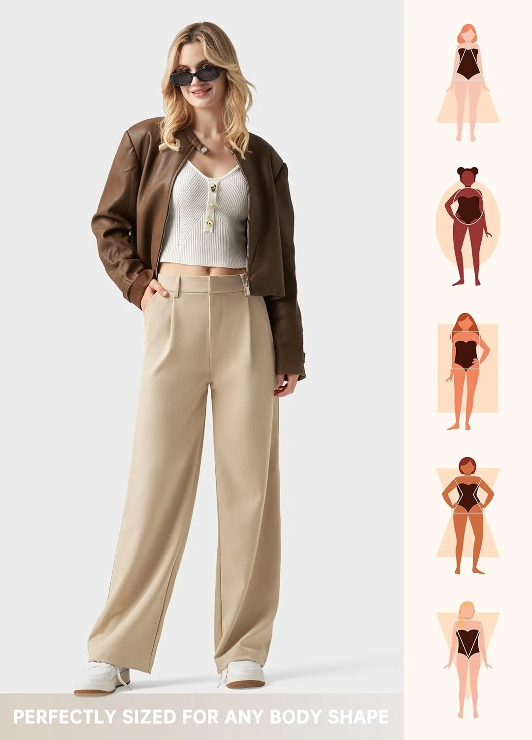 Willit Women's Work Pants Wide Leg Dress Pants High Waisted Casual Business Office Pants Slacks 29"/31"