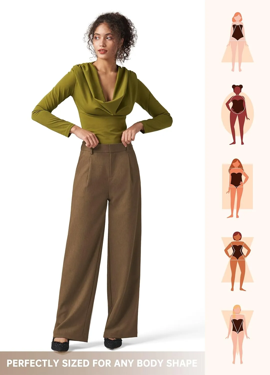 Willit Women's Work Pants Wide Leg Dress Pants High Waisted Casual Business Office Pants Slacks 29"/31"