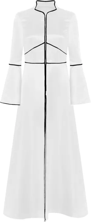 Women Church Clergy Dress Solid Minister Choir Robe Flared Sleeves A-line Maxi Dress