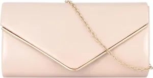 Women Glossy Patent Leather Evening Purse Flap Envelope Clutch Handbag Chain Wedding Crossbody Shoulder