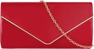 Women Glossy Patent Leather Evening Purse Flap Envelope Clutch Handbag Chain Wedding Crossbody Shoulder