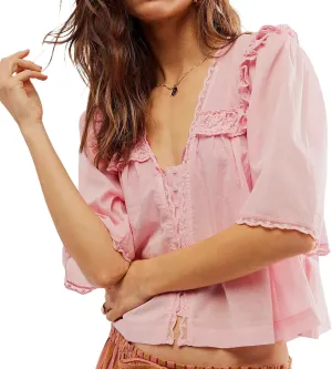 Women Lace Button up Shirt Short Sleeve Semi Sheer Ruffle Blouse Y2k Going Out Tops Coquette Flowy Clothes
