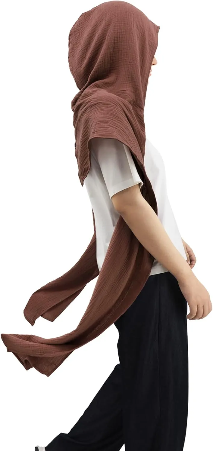 Women Men Fashion Shawl Scarf Cape | Multifunctional Hooded Cowl | Medieval Linen Cotton Cowl Hood |Vintage Goth Costume