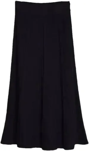 Women Winter Warm Knitted Skirt Elastic High Waist Pleated Knit Casual All Match Long Midi Skirt