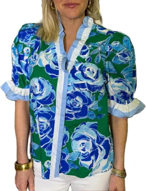 Women Y2k Floral Peplum Blouse Top Boho Front Button Down Ruffle Cap Sleeve Flowy Going Out Babydoll Tank Shirts