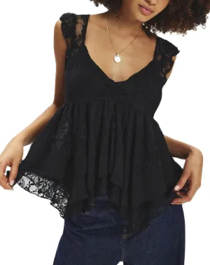 Women Y2k Lace Cap Sleeve Shirt Sweetheart Neck Mesh Peplum Crop Tops Irregular Hem Ruffle Babydoll Camisole