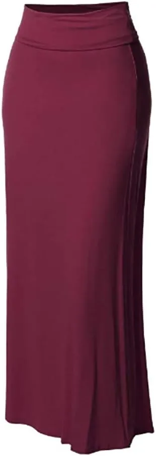 Women's Black Pleated Skirt Women Maxi Solid Comfort Bodycon High Waist Long Skirt Lady's Midi Universal Side