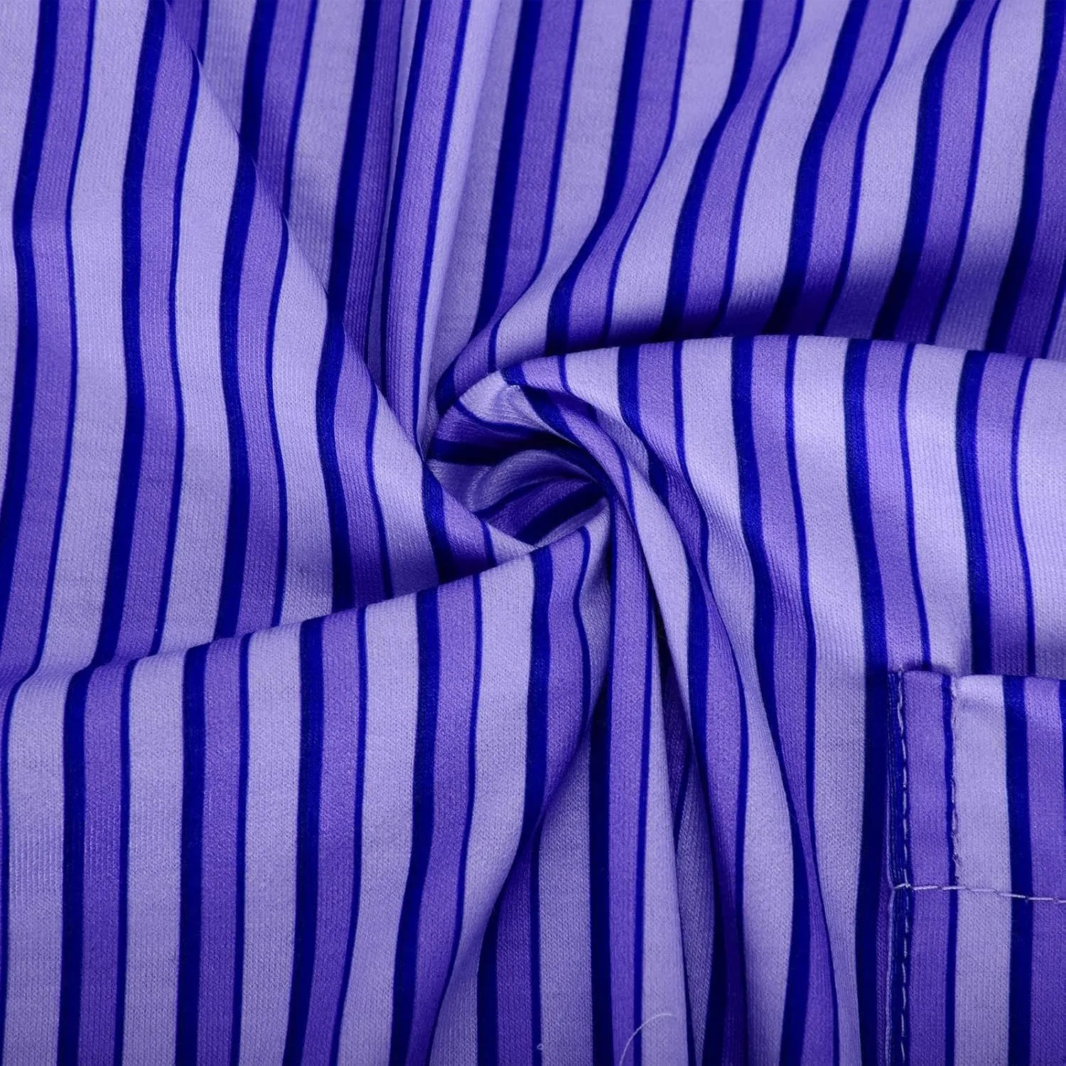 Womens Casual Striped Wide Leg Trousers Y2k Stripe Capri Pants Elastic Low Rise Loose Lounge Pants with Pocket