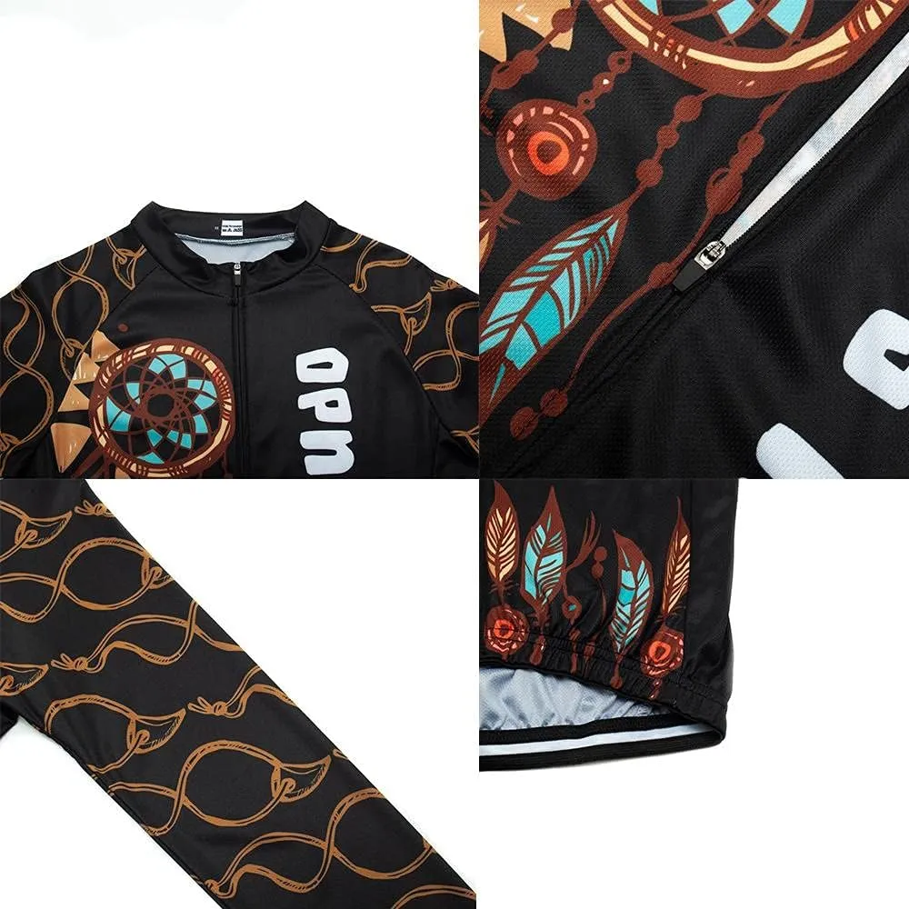 Women's Cycling Clothing Set Long Sleeve Road Bike Shirt Cycling Jersey Bicycle Pants with Gel Padded