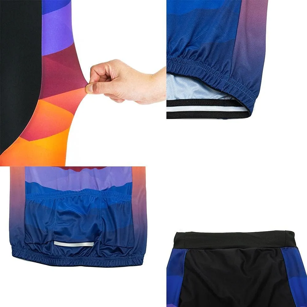 Women's Cycling Jersey Set Bike Shirt Long Sleeve Cycling Clothing Bicycle Bib Pants with Gel Padded