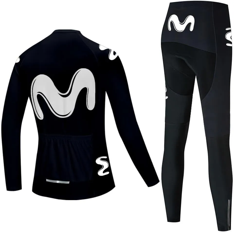 Women's Cycling Jersey Set Long Sleeve Bike Shirt Bicycle Clothing Cycling Pants with Gel Padded