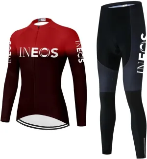 Women's Cycling Jersey Set Long Sleeve Bike Shirt Bicycle Clothing Cycling Pants with Gel Padded