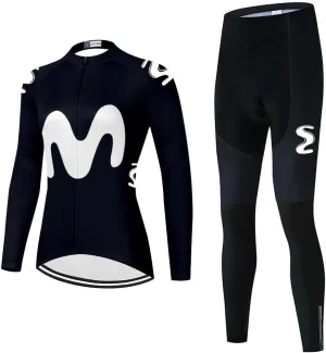 Women's Cycling Jersey Set Long Sleeve Bike Shirt Bicycle Clothing Cycling Pants with Gel Padded