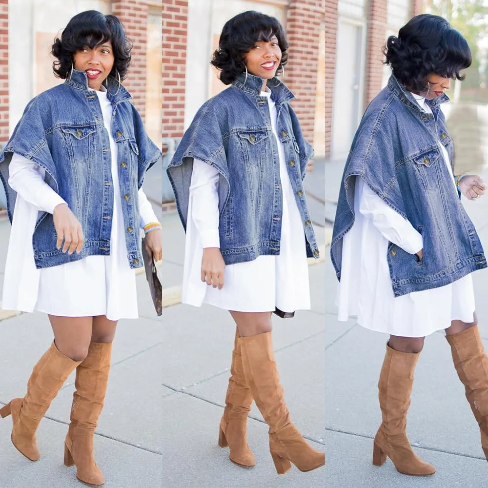 Women's Denim Jackets Cropped Sleeveless Button Down Lapel Washed Denim Jackets for Women Trendy