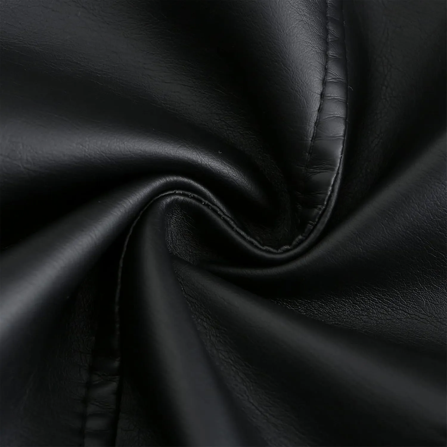 Womens Faux Leather Jacket Collar Zipper Stitching Solid Color Jacket Womens Coats De para Mujer Brown Jacket