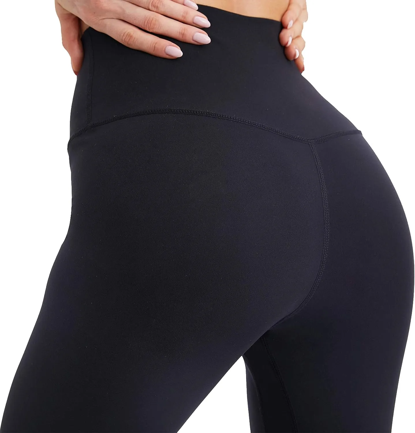 Women's High Rise Leggings Full-Length Yoga Pants with Tummy Control Seamless Waistband