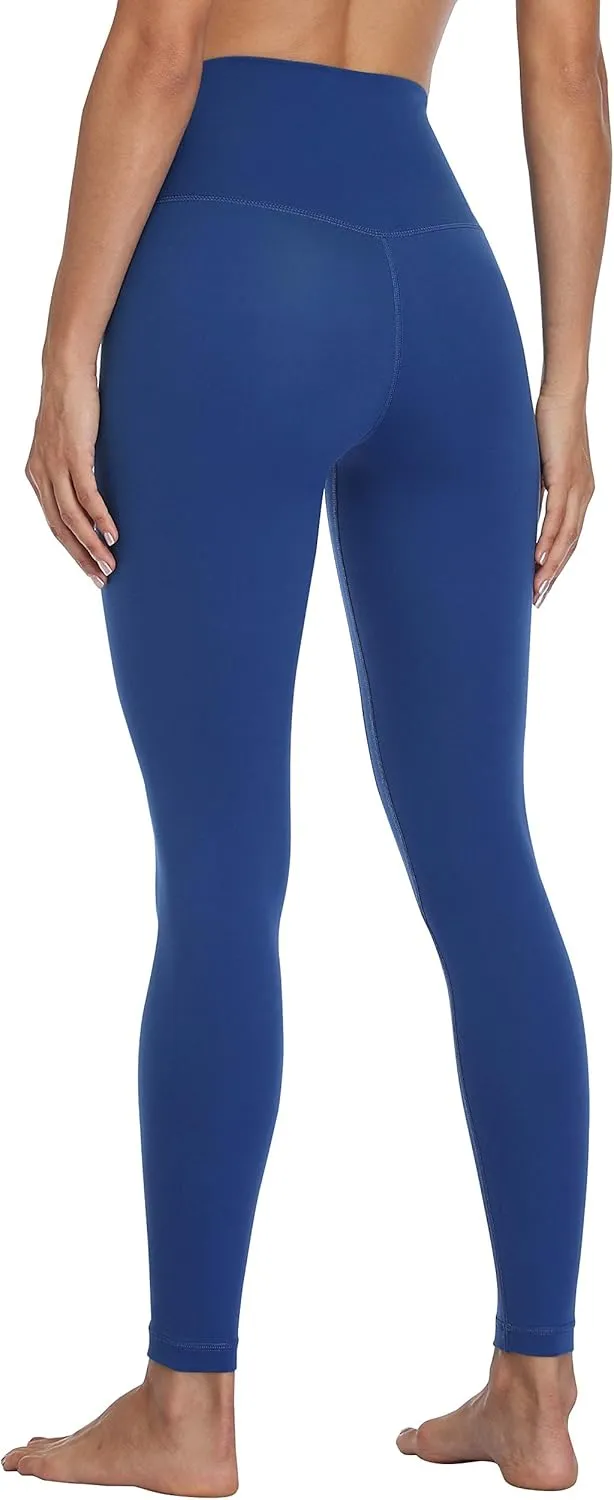 Women's High Rise Leggings Full-Length Yoga Pants with Tummy Control Seamless Waistband