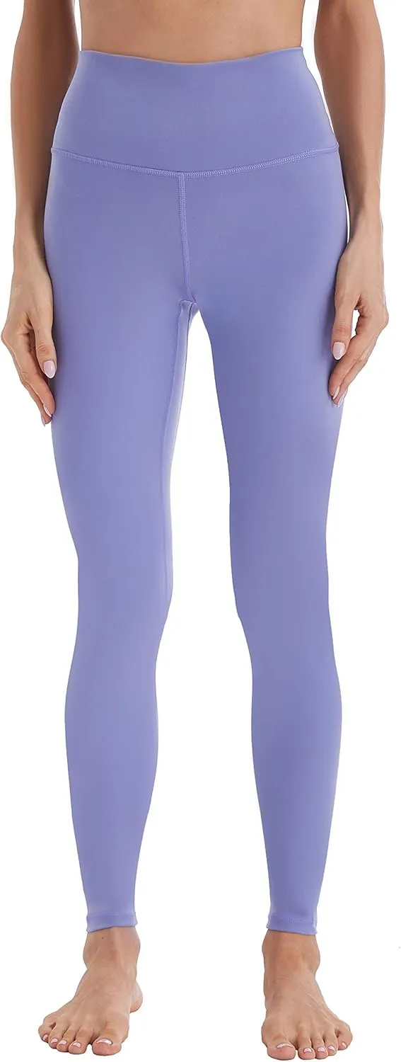 Women's High Rise Leggings Full-Length Yoga Pants with Tummy Control Seamless Waistband