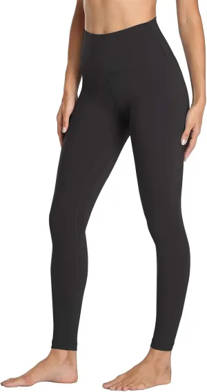 Women's High Rise Leggings Full-Length Yoga Pants with Tummy Control Seamless Waistband