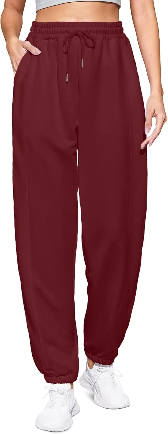 Women's High Waist Baggy Sweatpants Lounge Drawstring Workout Pants with Pockets Sweats for Women Running Joggers