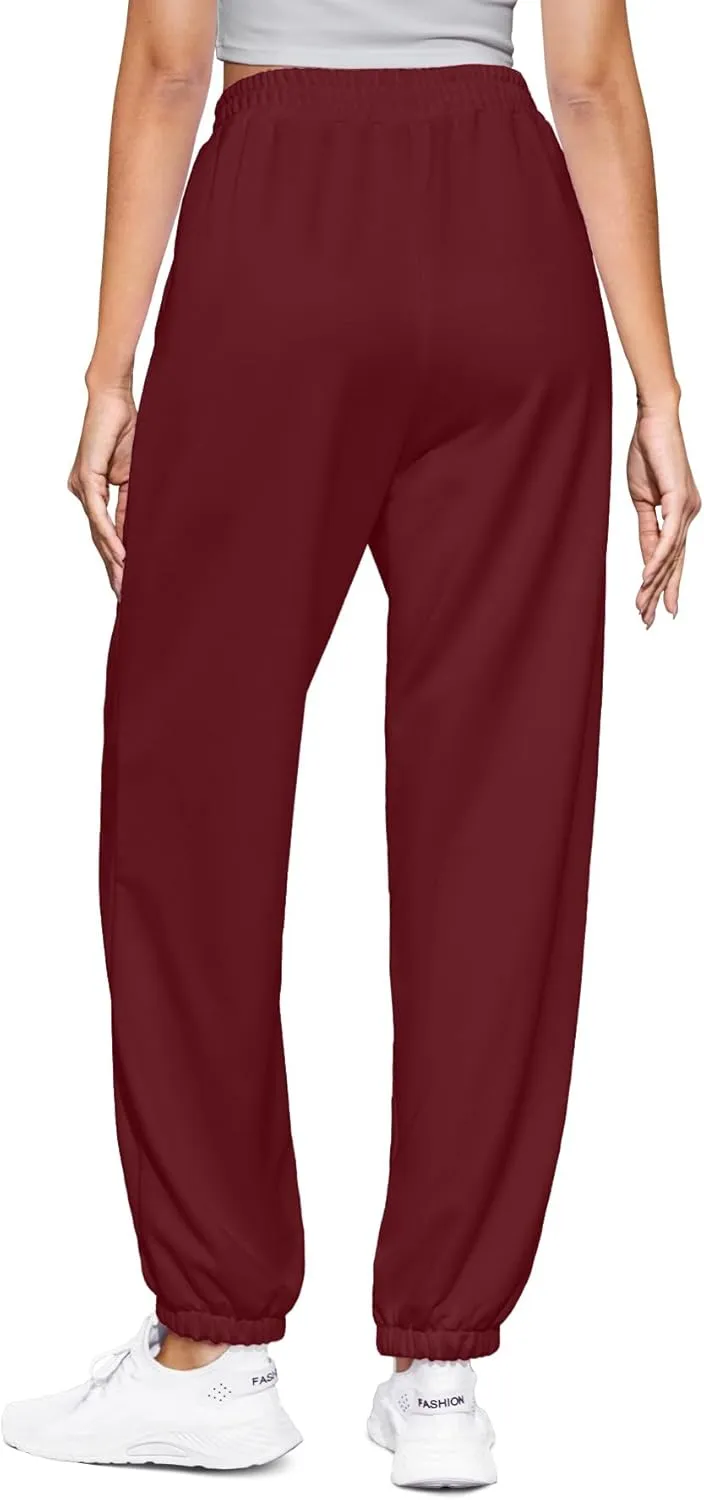 Women's High Waist Baggy Sweatpants Lounge Drawstring Workout Pants with Pockets Sweats for Women Running Joggers