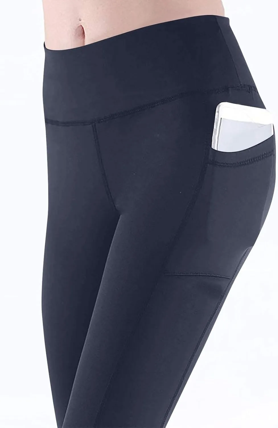 Women's High Waist Yoga Leggings with Pockets Comfortable Slim Fitted Yoga Pants Tapered Trousers Workout Lounge