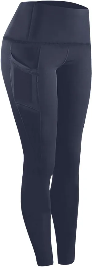 Women's High Waist Yoga Leggings with Pockets Comfortable Slim Fitted Yoga Pants Tapered Trousers Workout Lounge