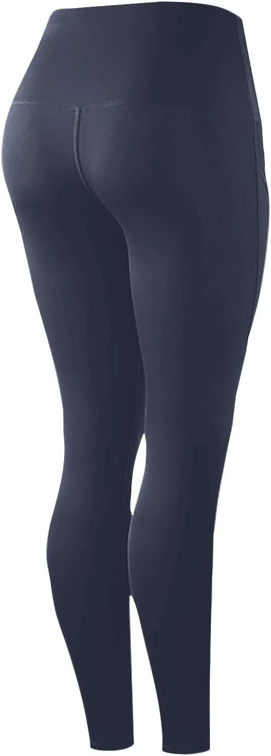 Women's High Waist Yoga Leggings with Pockets Comfortable Slim Fitted Yoga Pants Tapered Trousers Workout Lounge