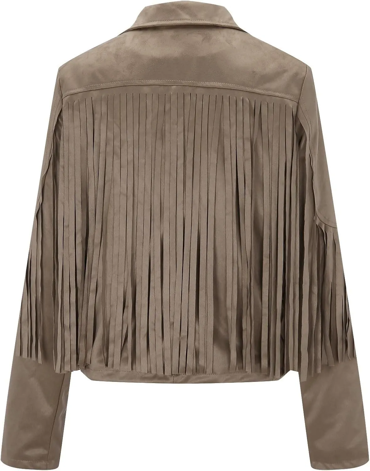 Women's Light Jackets Oversized Zipper Tassel Motorcycle Cropped Coats Windbreaker Warm Coat Lapel Cropped Fashion