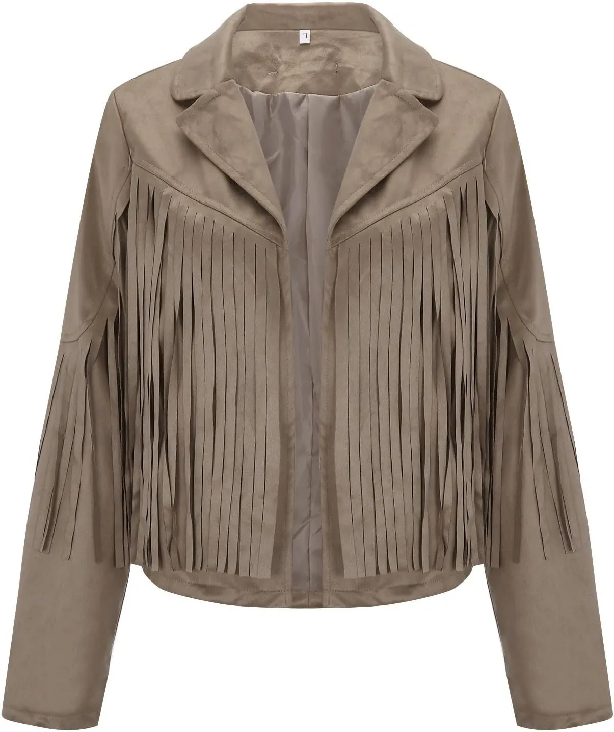 Women's Light Jackets Oversized Zipper Tassel Motorcycle Cropped Coats Windbreaker Warm Coat Lapel Cropped Fashion